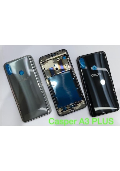 Gmr Casper Via A3 Plus Orta Kasa + Arka Kapak Pil Batarya Kapağı Gümüş
