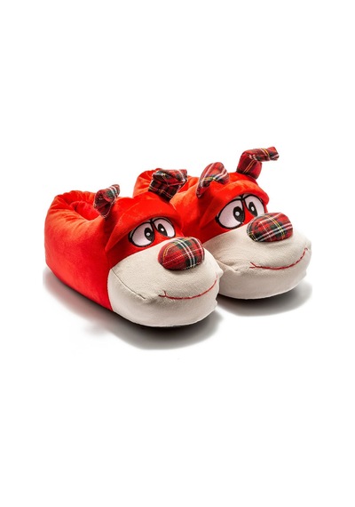 Twigy Badi Kadın,Garson Boy Hayvanlı Panduf Kırmızı 36/41 CC0555 Kırmızı