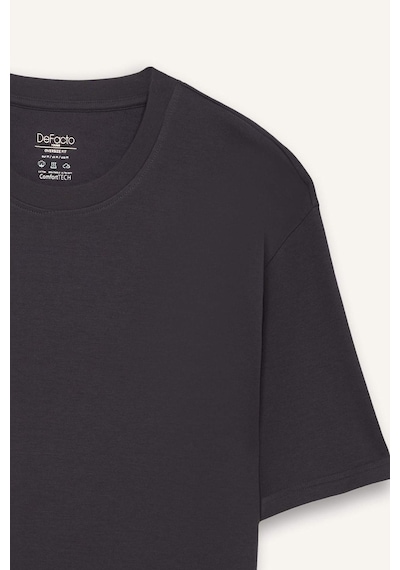 DeFacto Oversize Geniş Kalıp Ütü Gerektirmeyen Bisiklet Yaka Kısa Kollu Basic Düz Ağır Kumaş Tişört X3926AZ25SPAR104 DeFacto Oversize Geniş Kalıp Ütü Gerektirmeyen Bisiklet Yaka Kısa Kollu Basic Düz Ağır Kumaş Tişört X3926AZ25SPAR104
