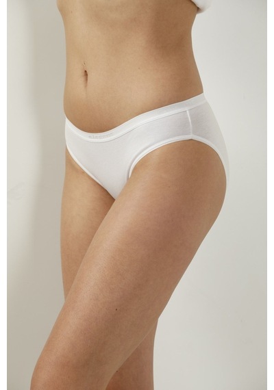 Elegant Kadın Beyaz Bambu Bikini Külot 4'lü Beyaz-siyah-ten