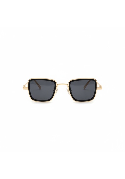 Premium Gold Kare Güneş Gözlüğü Uv400 Korumalı Altın