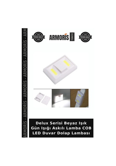 Delux Serisi Beyaz Işık Gün Işığı Askılı Lamba Cob Led Duvar Dolap Lambası