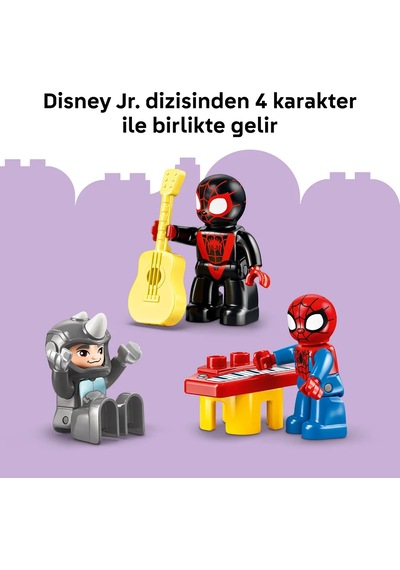 LEGO® DUPLO® | Marvel Spidey Takımı Karargahı 10464 – 2 Yaş Üzeri Çocuklar için Aksesuarlar İçeren Oyuncak Yapım Seti (65 Parça)