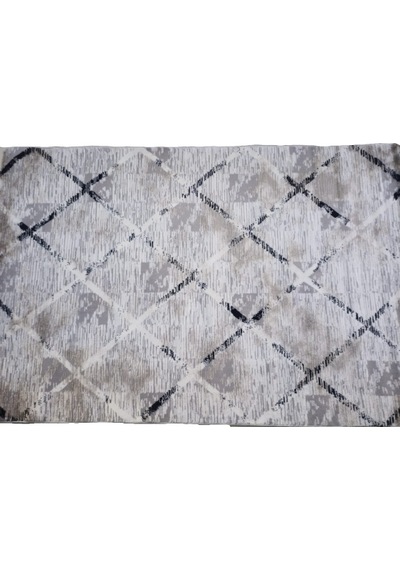 Diamond Halı 25015A Siyah Siyah Model 200*280 Polip Leke Tutmaz Modern Çizgi