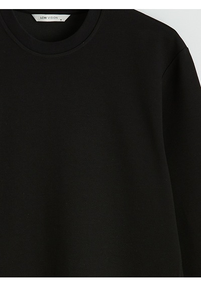 Lcw Vision Siyah Bisiklet Yaka Erkek Sweatshirt