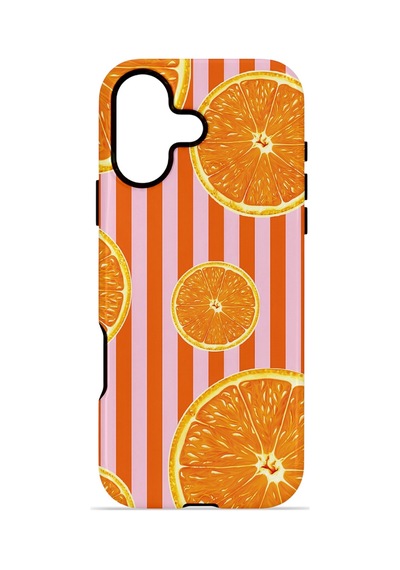 Apple iPhone Uyumlu 17 Vorian Çift Katmanlı Magsafe Kılıf Sunset Orange Grove