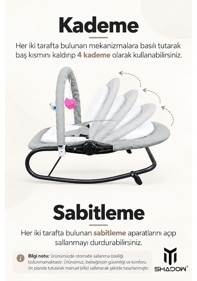 Soft Anakucağı - Hazır Kurulu Gelir- Sallanır - 4 Kademe - Anadizi Sabitlenebilir