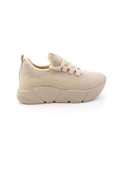 Bambi Bej Triko Kadın Sneaker K01824040382