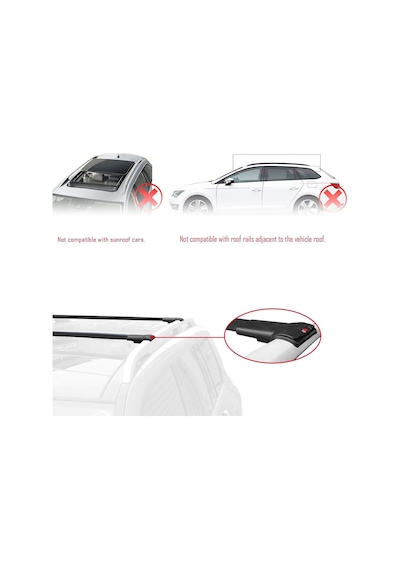 Toyota Corolla Verso Ar10 2002-2003 Arası İle Uyumlu Fly Model Ara Atkı Tavan Barı Siyah