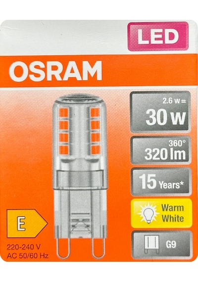 Osram 2,6w 30w 2700k Sarı Işık G9 Duylu Led Kapsül Ampul 2 Adet