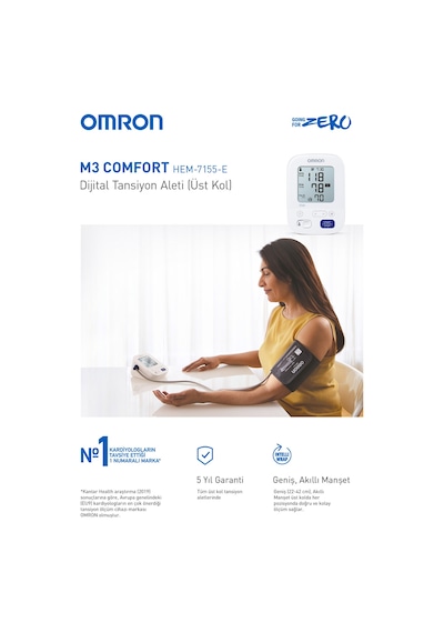 Omron M3 Comfort HEM-7155-E Intellisense Koldan Dijital Tansiyon Aleti