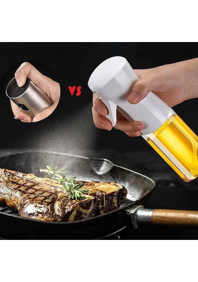 Sprey Yağdanlık Cam Şişe Yağ Püskürtücü 225 Ml Airfryer Kızartma Izgara Salata İçin Yağlık Çok Renkli