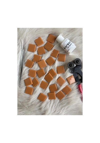 Sanatsal Mozaik Bal Kahve 2,5x2,5cm Mozaik Sanatı Malzeme 100gr
