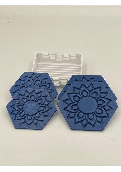 Mandala Tasarım Bardak Altlığı Dekoratif Bardak Altlığı Diğer