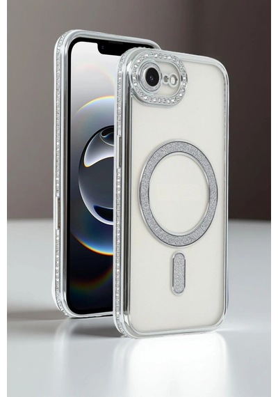 Apple Uyumlu   iPhone 16e Joke Simli Magneticsafe Kılıf - Derin Mor