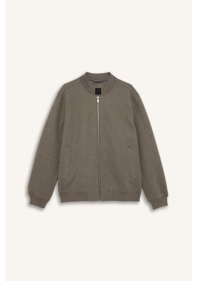 Defacto Regular Fit Kolej Yaka Bomber Astarlı Fermuarlı Kaşe Mont F7750ax26spbn84 Kahve-bn84