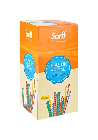 Sarff 25mm.mavi Delux Plastik Spiral 50 Adet