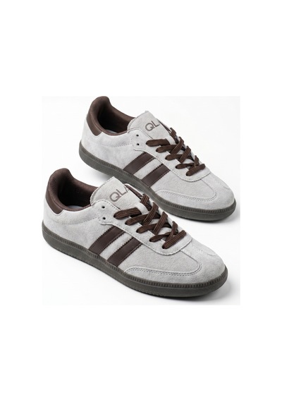V.S.H Velvet Kadın Gri Süet Kadın Retro Spor Ayakkabı Te02-2444