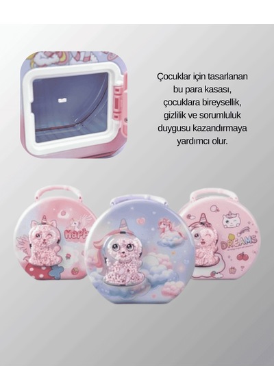 Çocuk Para Kasası, Anahtarlı Güvenli Tasarruf Kutusu