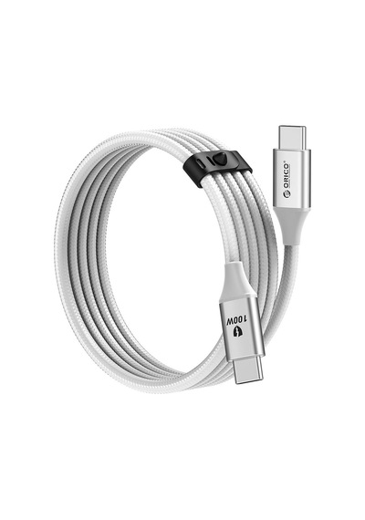Orico CDX-100CC-WH-BP 100W 5A PD USB-C to USB-C Hızlı Şarj ve Data Kablosu 1 M