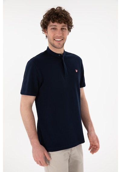 U.S. Polo Assn. Erkek Regular Fit Hakim Yaka Lacivert Basic Tişört 50305914-VR033 U.S. Polo Assn. Erkek Regular Fit Hakim Yaka Lacivert Basic Tişört 50305914-VR033