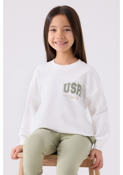 U.S. Polo Assn. U.s. Polo Assn Kız Çocuk Beyaz Eşofman Takımı Us1976-c-v1 Beyaz