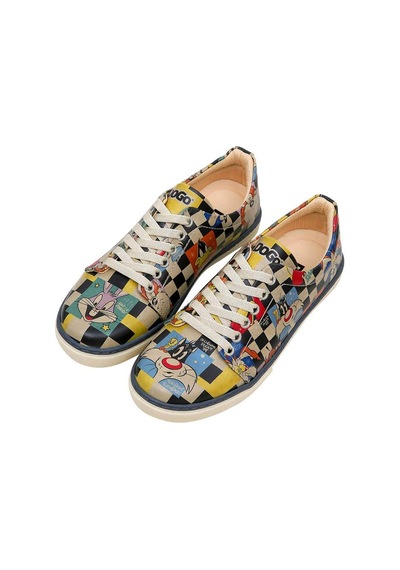 Kadın Vegan Deri Çok Renkli Sneakers - Warner Bros You-re-despicable Tasarım