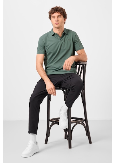 Tommylife Siyah Standart Fit Dokuma Hafif Esnek Chino Erkek Pantolon - 82178 Siyah