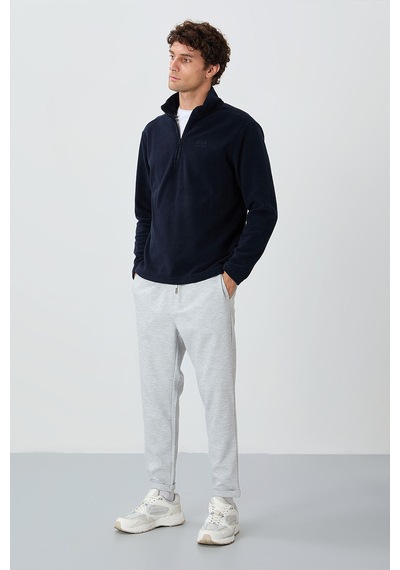 Tommy Life Gri Yüzeyi Dokulu Standart Fit Erkek Eşofman Alt - 82154