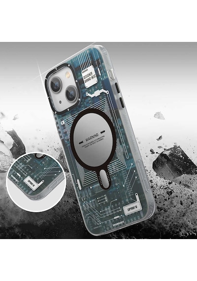 Youngkit Apple Uyumlu iPhone 14 Plus Kılıf Magsafe Şarj Özellikli YoungKit Technology Serisi Kapak Youngkit-TA82100