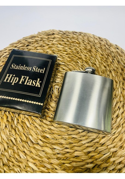 Çelik Mini Ceplik Paslanmaz Matara 6oz //alk39 Gri - Gümüş