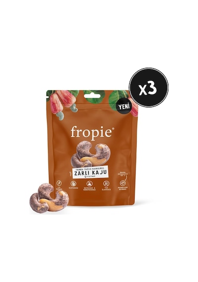 Fropie Fırında Yağsız Kavrulmuş Zarlı Kaju 3 x 75 G