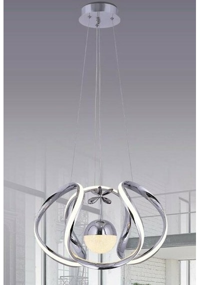 Mylife Avize Led Küçük 1top Gümüş Taşlı Arya 6967 Diğer