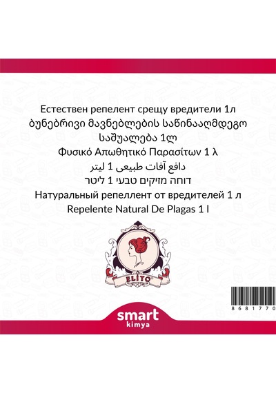 Doğal Haşere Kovucu Uzaklaştırıcı 1 Litre