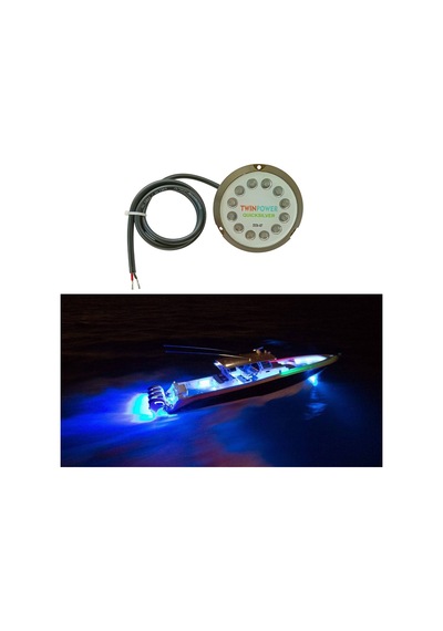 Tekne Su Altı Lambası Alüminyum Gövde 12 Led 80w Mavi Renk