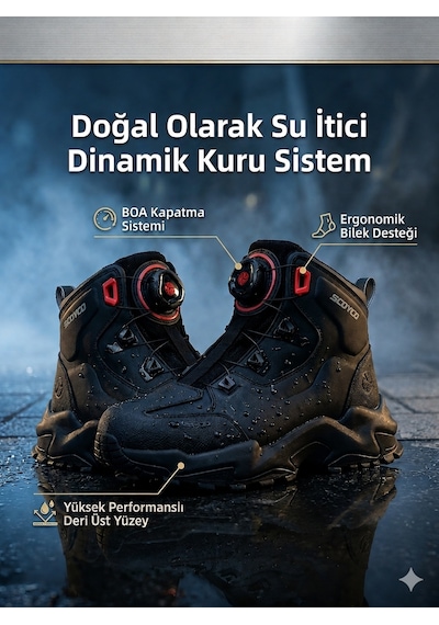 Ebakbak Motosiklet Touring Bot Mikrofiber Atop Bağcık 4 Mevsim Motorcu Botu Black