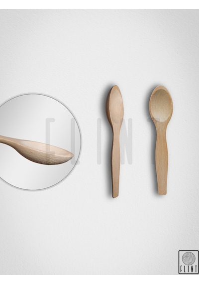 Gürgen El Yapımı Tahta Ahşap 6'lı Baharat Ölçü Reçel Kaşığı 11cm