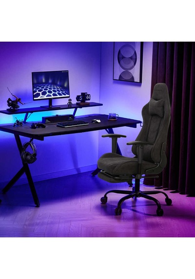 Adore Gaming Prox Ergo Oyuncu Koltuğu - Koyu Gri Kumaş 71x126-136x77,5 Cm Koyu Gri
