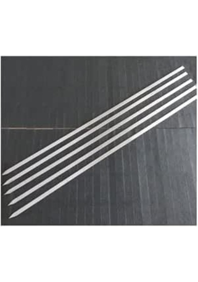 Krom İnce Yassı Şiş Kuşbaşı Şişi 6 Adet Uzunluk 45 Cm Eni 0.5cm