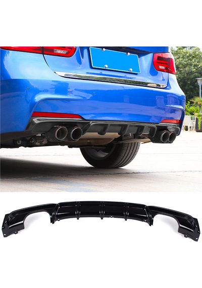 Bmw F30 Difüzör M Performans Parlak Siyah Boyalı Tek-çift Çıkışlı Tek-Tek Çikişli