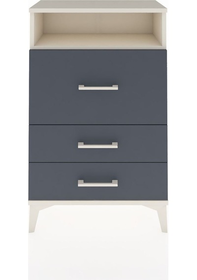 Arges Komodin Tek Raflı 3 Çekmeceli 60x30x96 Aytaşı-antrasit Aytası