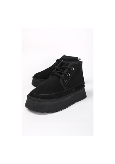 Silvana Kadın Bağcıklı Ugg A010-h61 Siyah