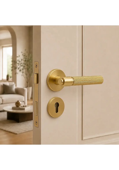 System Axes-l Rozetli Kapı Kolu Gold Branche Renk Ha213ro12 Gb