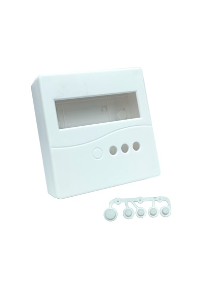 Plastik Proje Kutusu 86x86mm Beyaz Duvara Yüzeye Montaj Tip 1602 Lcd 3 Buton Elektronik devre
