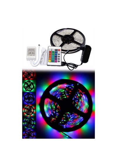 5 Metre Rgb Şerit Led Seti-iç Ve Dış Mekan Silikonlu-tak Çalıştır 4801 Çok Renkli