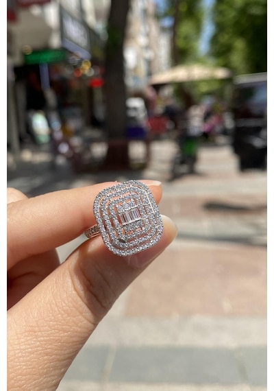 Gümüş 3 Sıra Baget Taşlı Bayan Yüzük Hr56e5326f2 Diğer