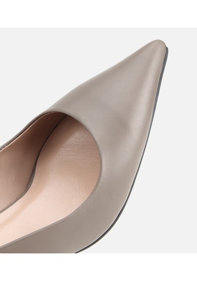 Hotiç Kadın Deri Vizon İnce Kısa Topuklu Stiletto