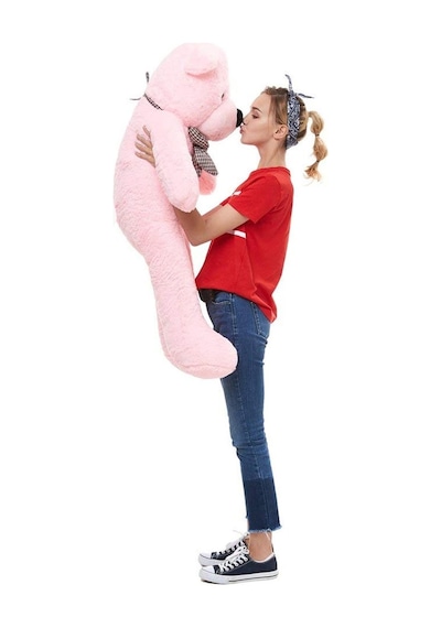90 Cm Papyonlu Peluş Ayıcık - % 100 Yerli 001