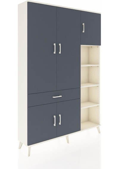 Arges Dolap 10 Raflı Tek Çekmeceli 5 Kapaklı 132x30x195 Aytaşı-antrasit/antrasit Antrasıt/antrasıt Arges Dolap 10 Raflı Tek Çekmeceli 5 Kapaklı 132x30x195 Aytaşı-antrasit/antrasit Antrasıt/antrasıt