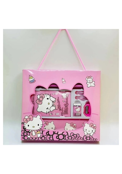 Sanrio Kuromi Hello Kitty 8 Parça Kırtasiye Seti Okul Seti Hello